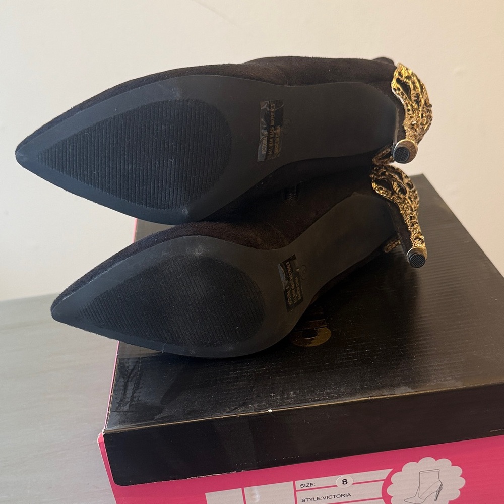 Charlotte Russe Black Heeled Boots - Picture 8 of 8
